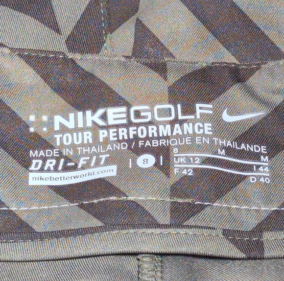 Nike Golf sz 8 Gray Chevron Women's Bermudas - Picture 5 of 6